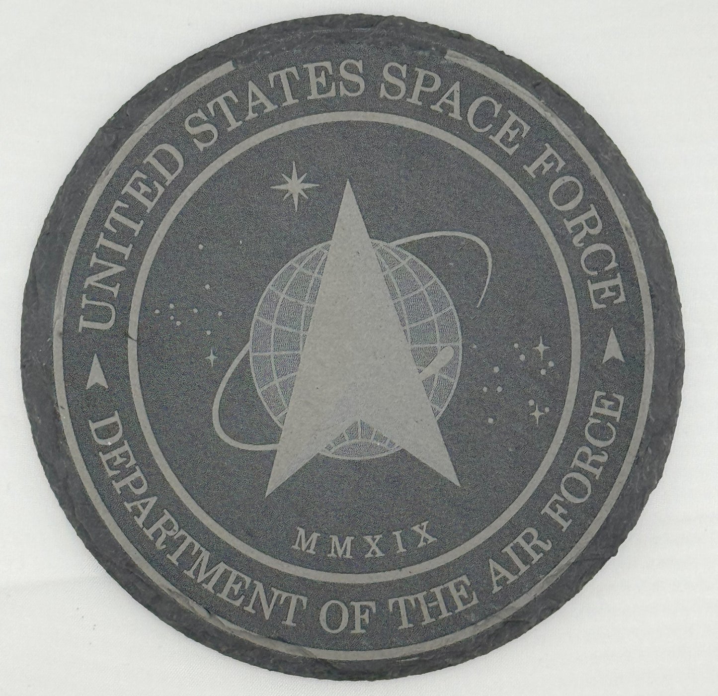 the emblem of the united states space force department of the air force