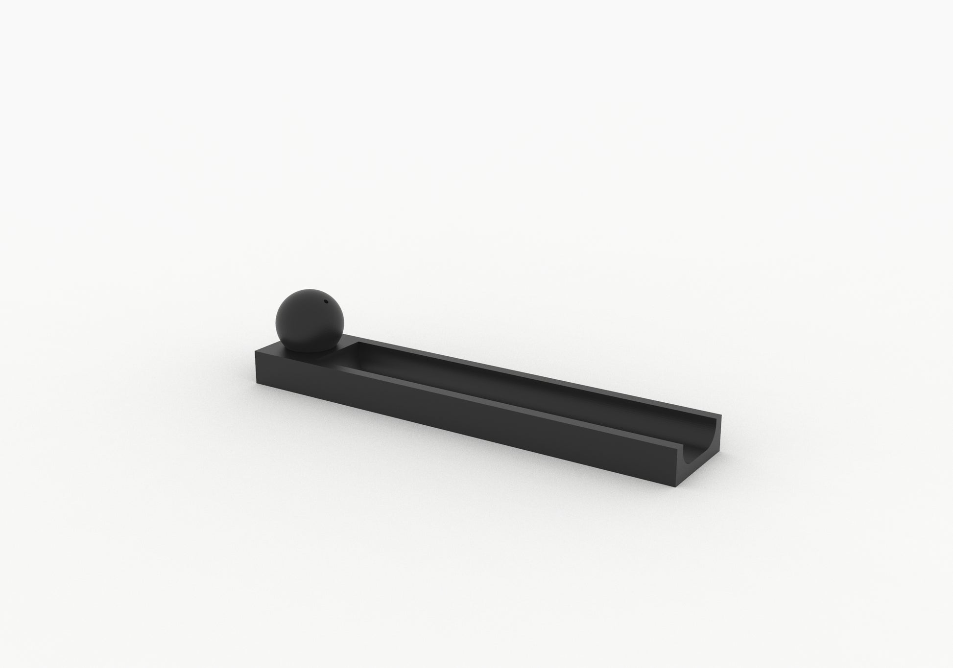 a black object on a white background
