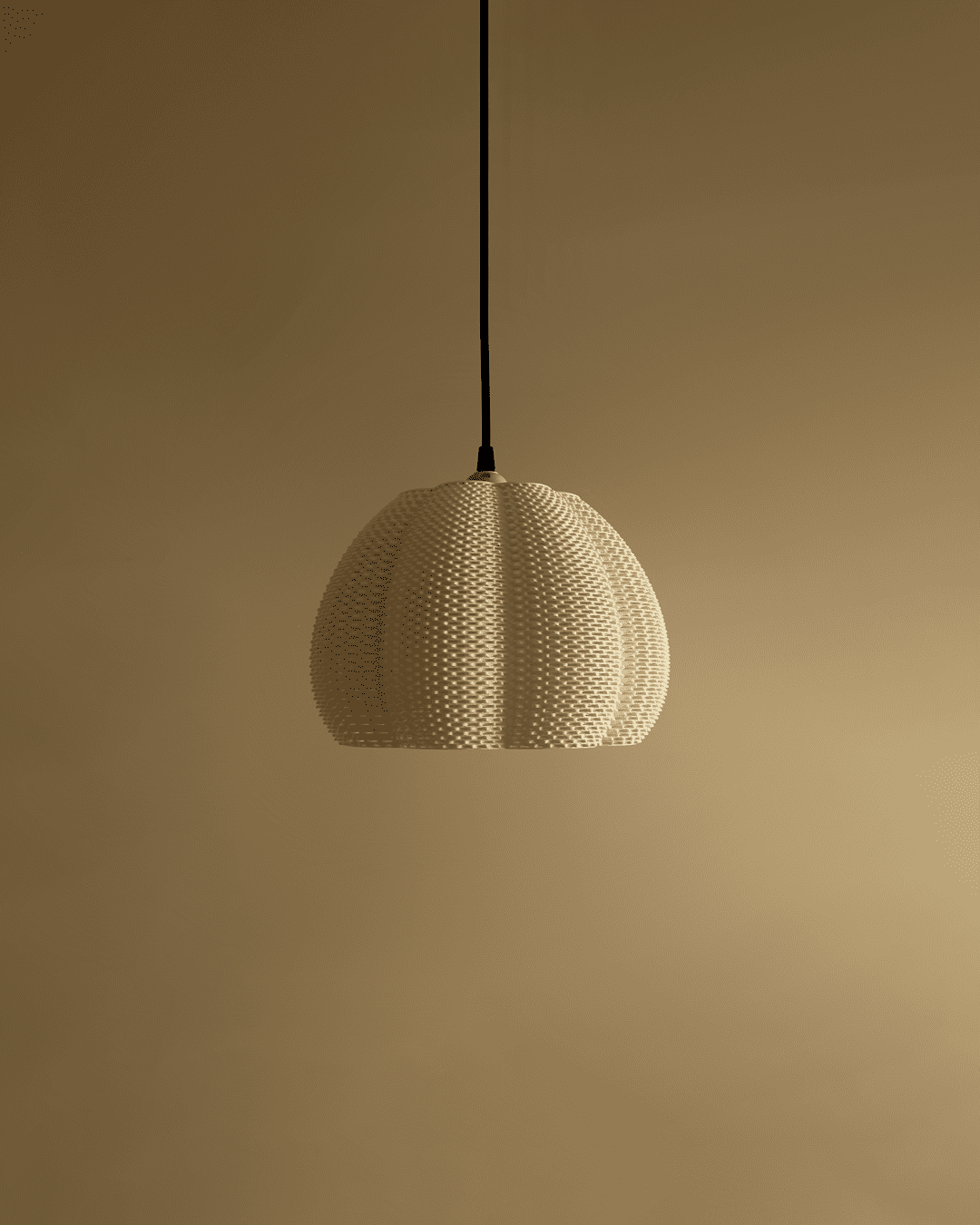 a white light hanging from a ceiling in a room