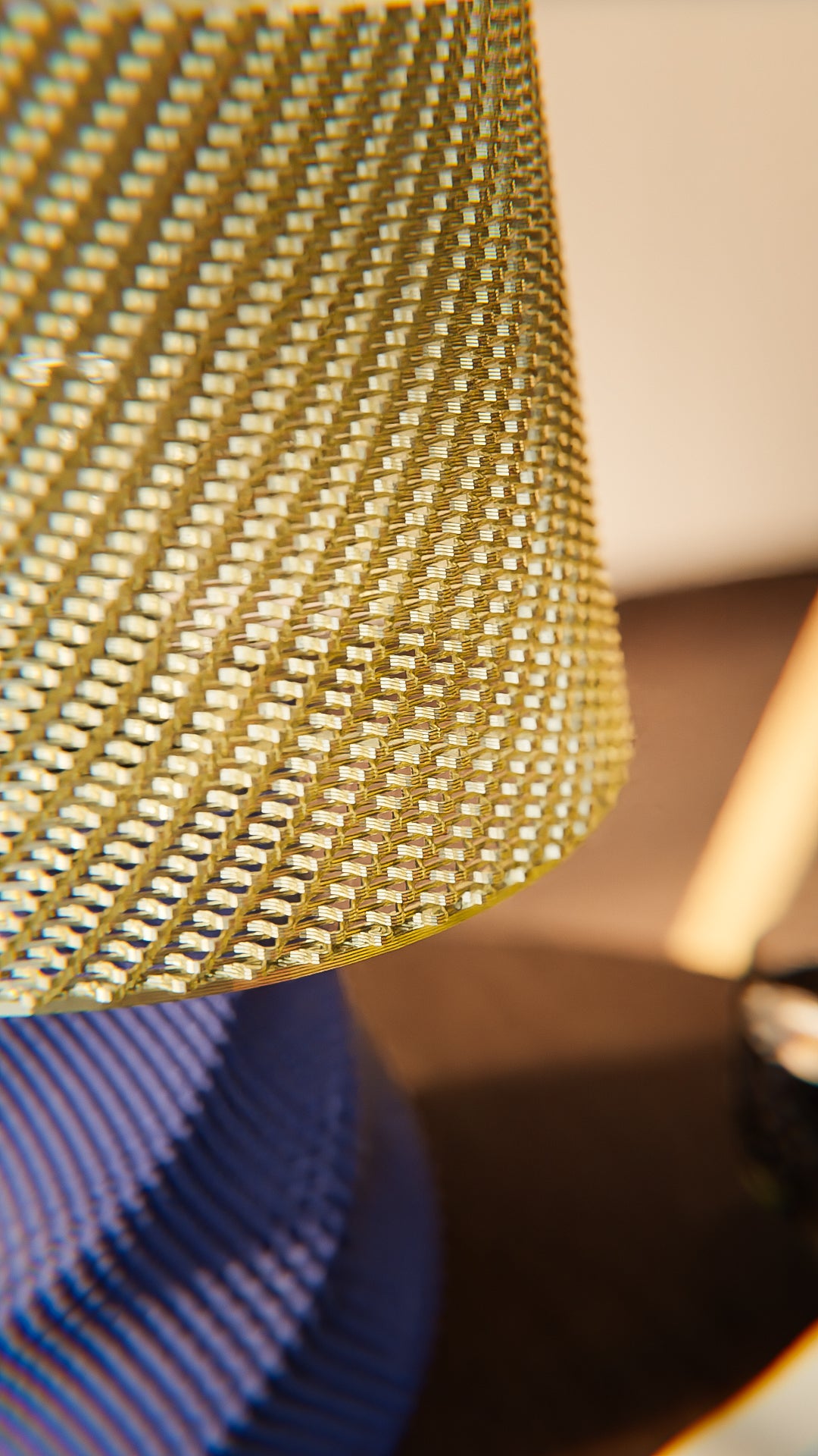 a close up of a lamp on a table