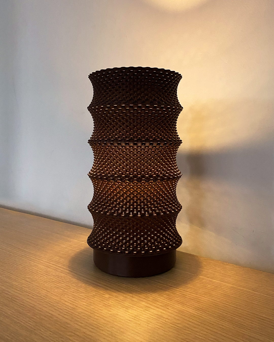 a lamp that is sitting on a table