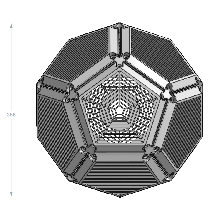 a drawing of a hexagonal structure