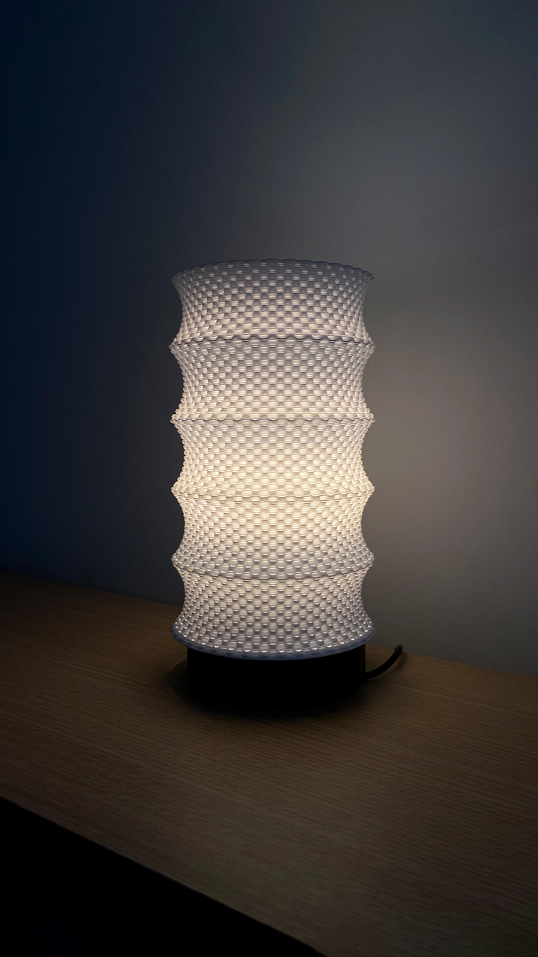 a lamp that is sitting on a table