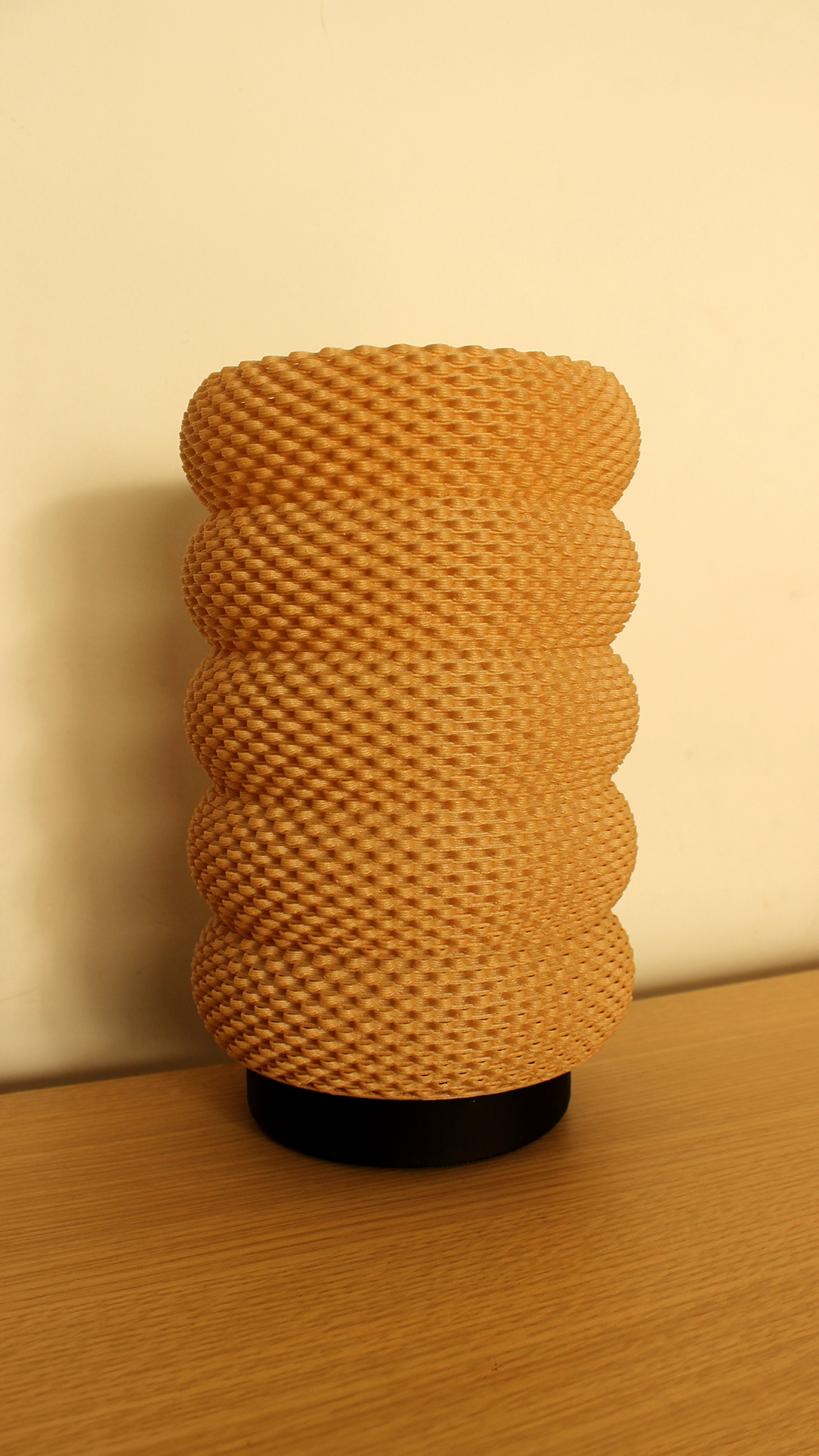 a close up of a vase on a table