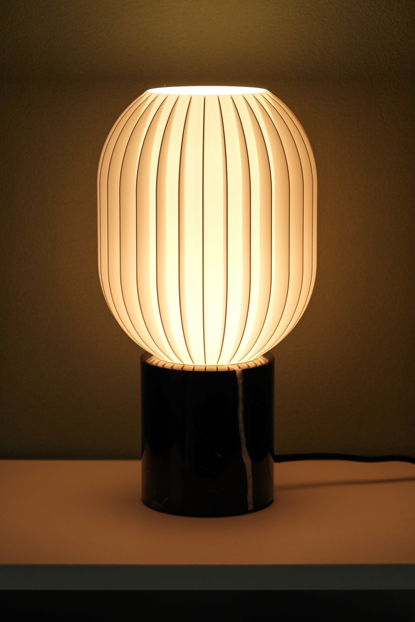 a lamp that is sitting on a table