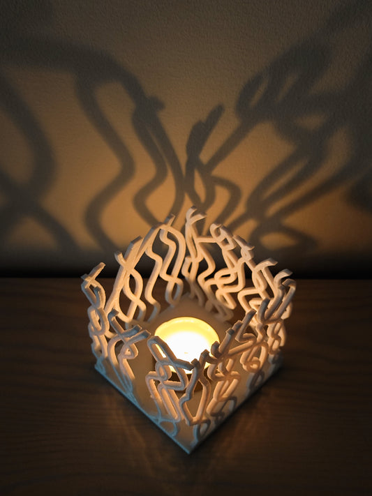 a light that is sitting on a table