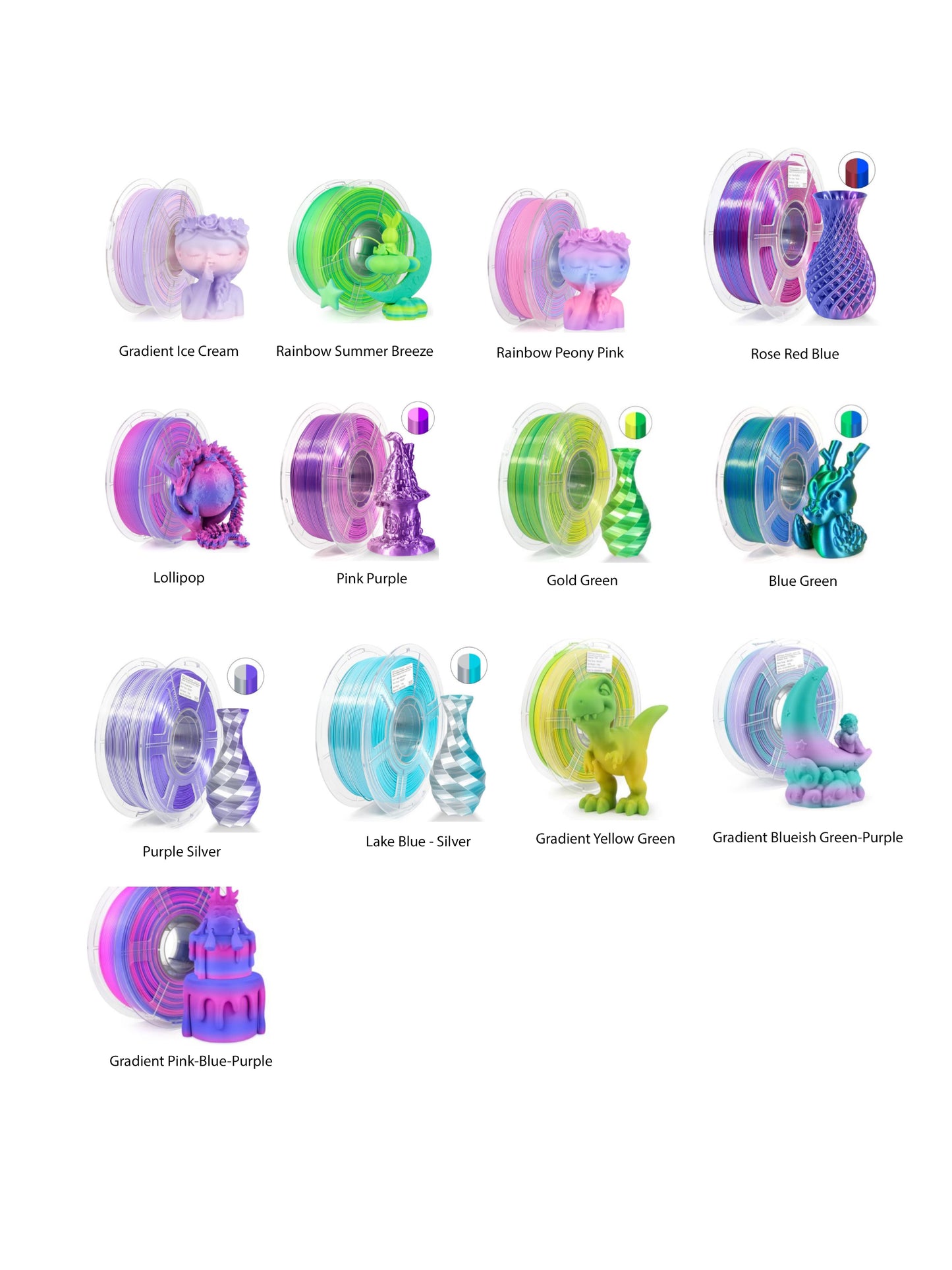 a bunch of different types of plastic toys