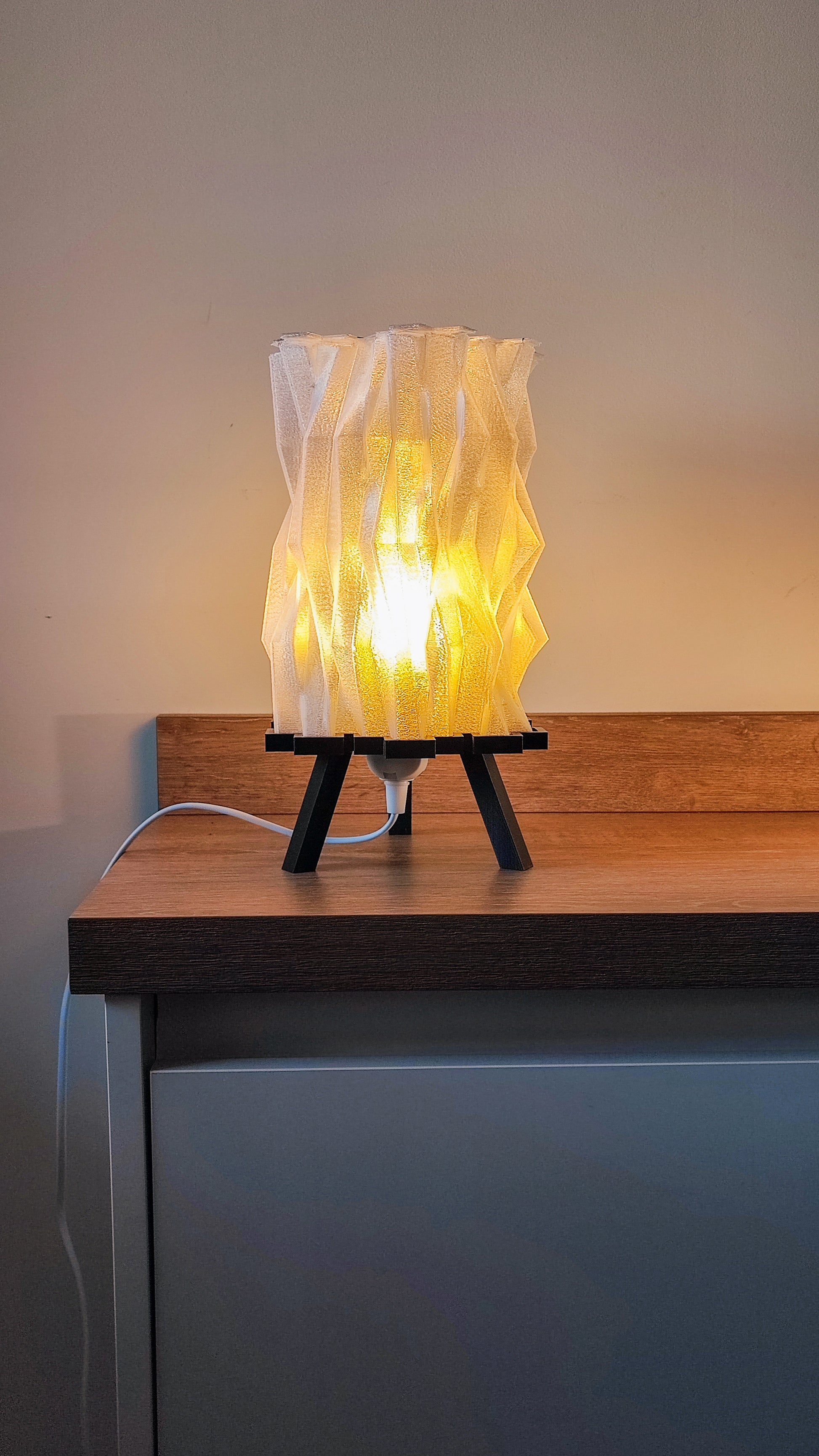 a light that is on top of a table