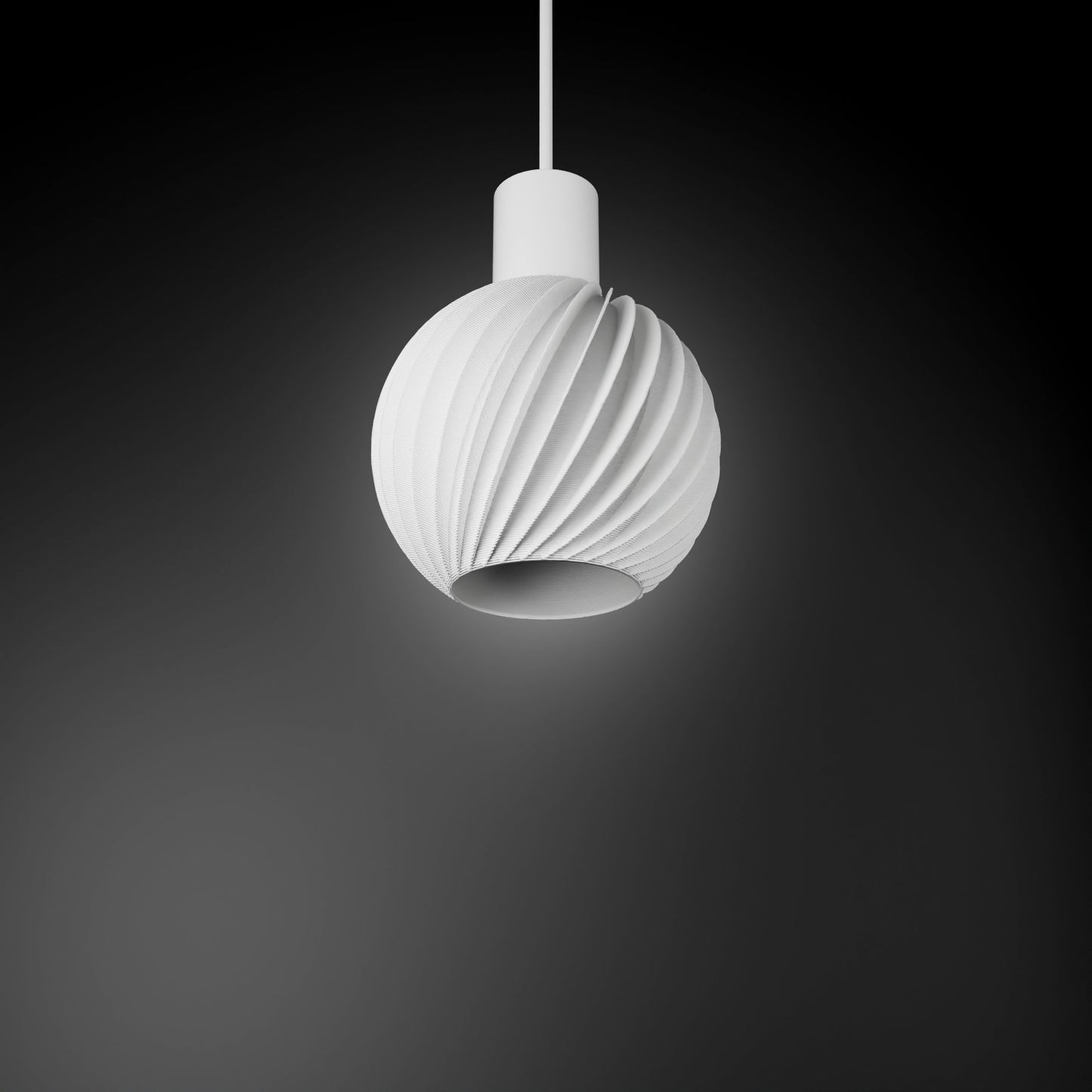 a black and white photo of a light fixture