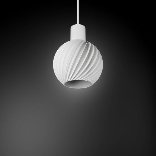 a black and white photo of a light fixture