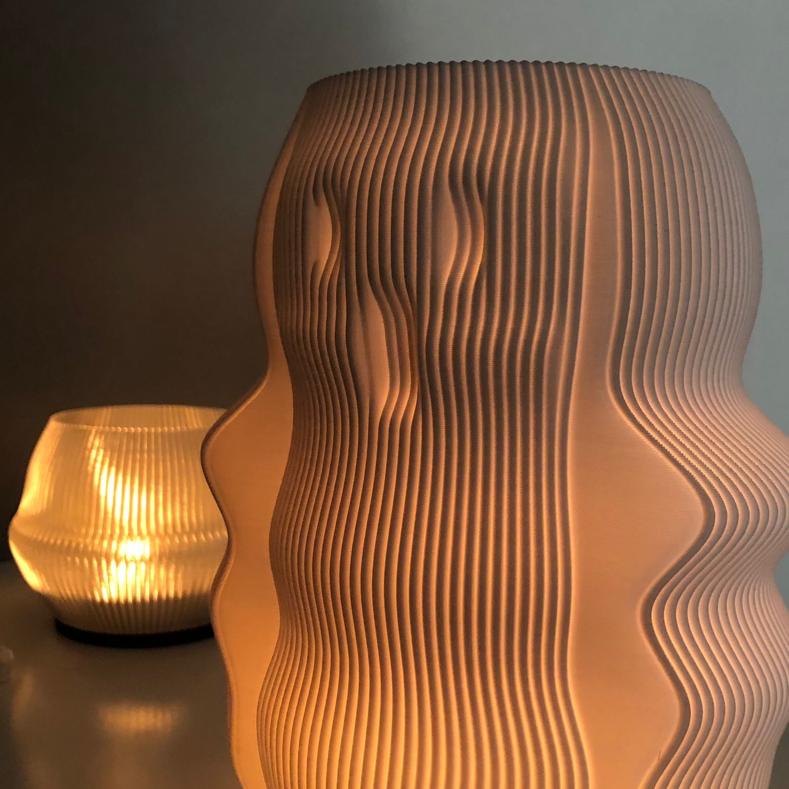 a lamp that is sitting on a table