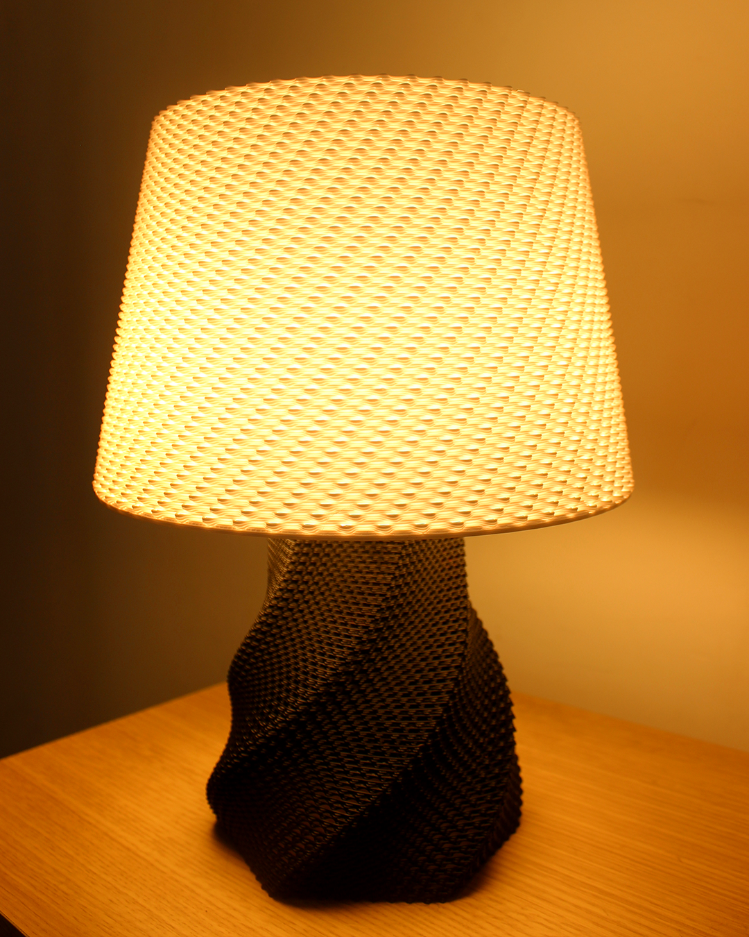 a lamp that is sitting on a table
