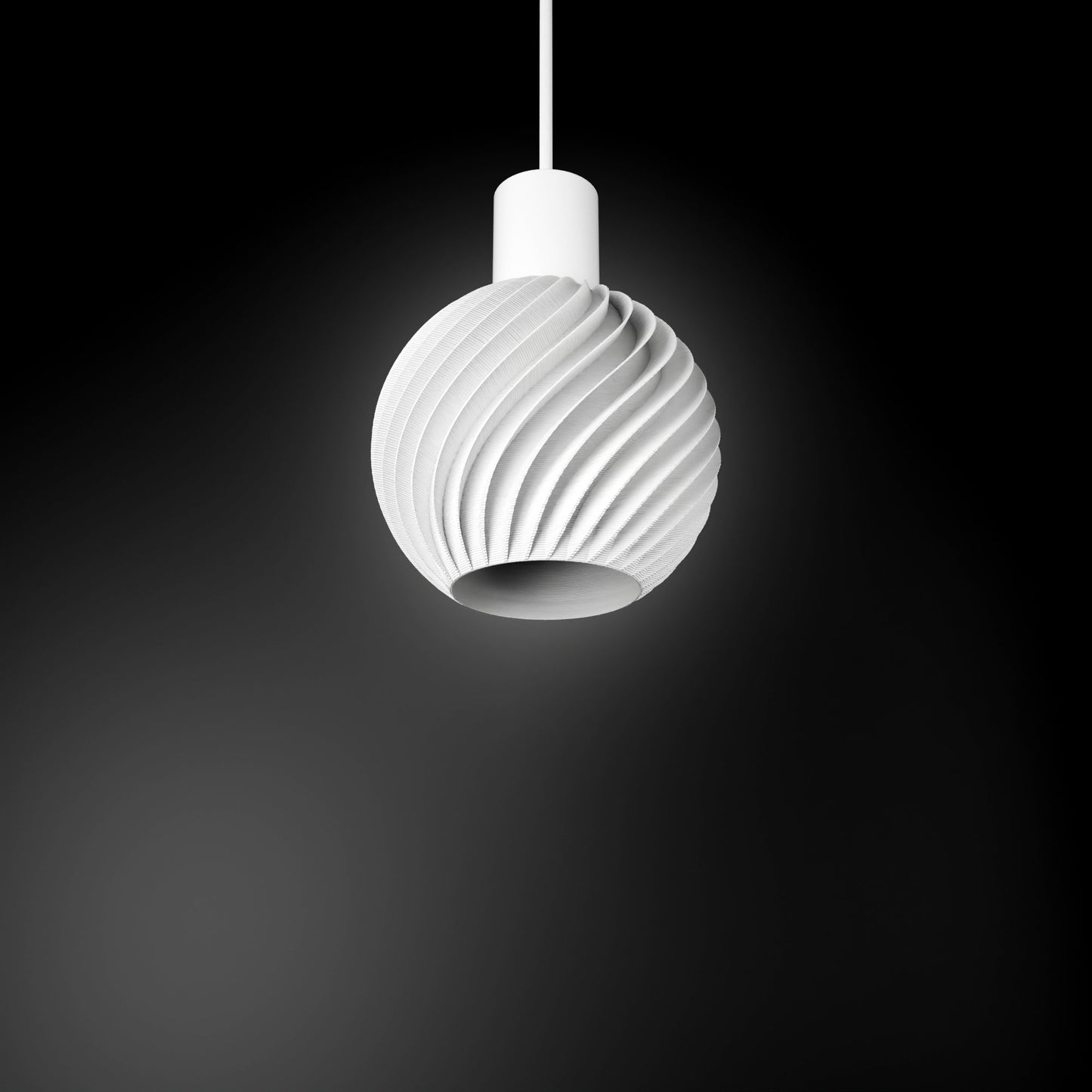 a black and white photo of a light fixture
